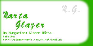marta glazer business card
